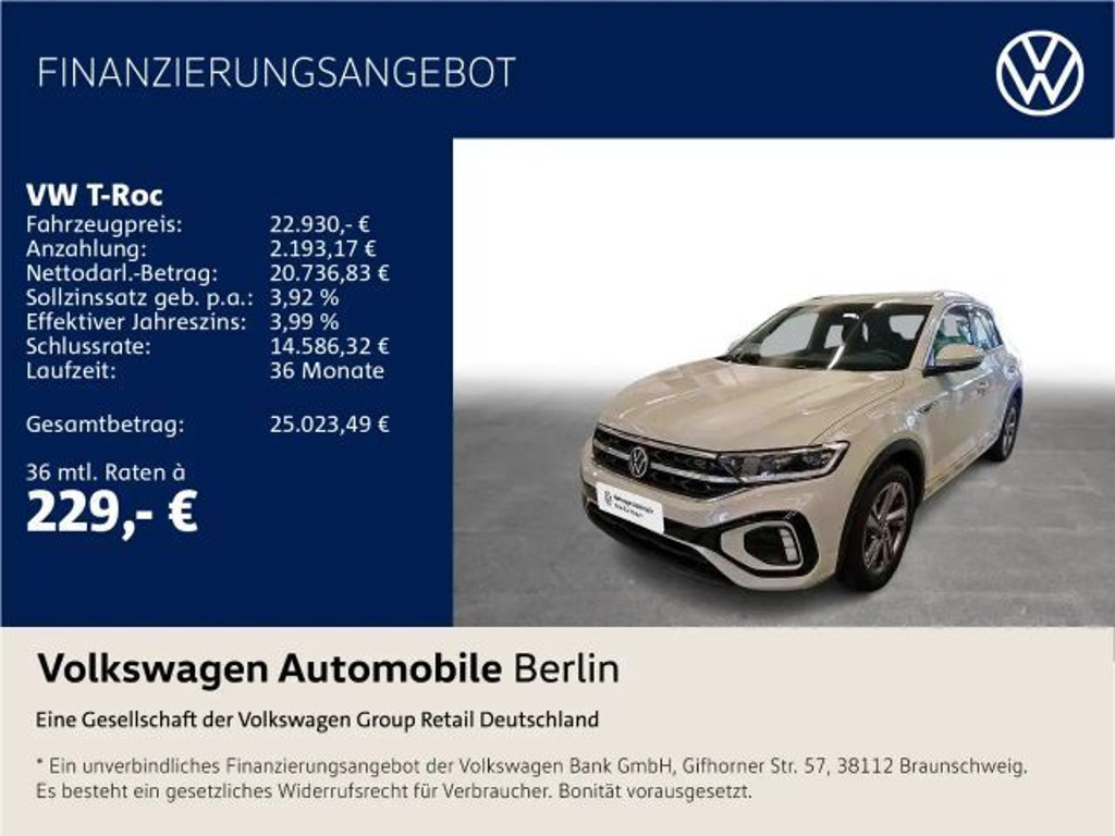 Volkswagen T-Roc R-Line 1.0 TSI