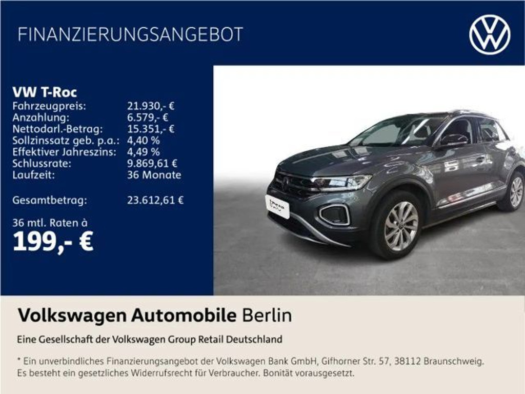 Volkswagen T-Roc DSG Style 1.5 TSI