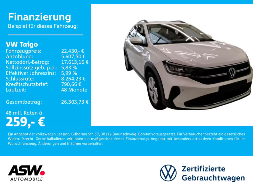 Volkswagen Taigo Life 1.0 TSI