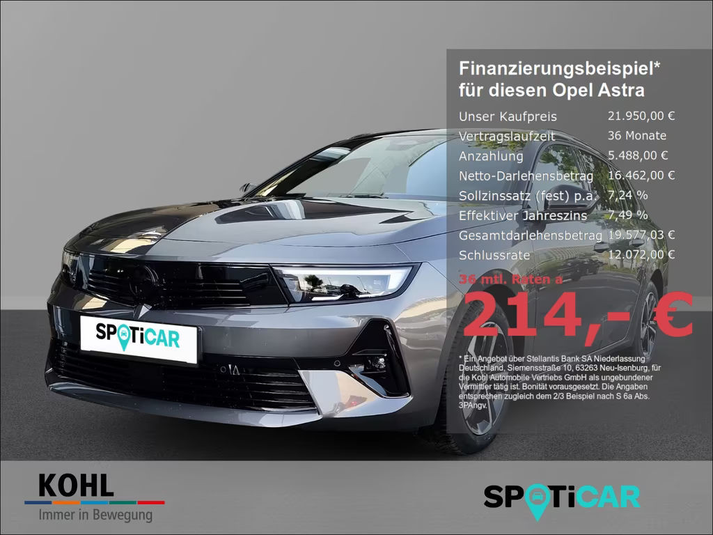 Opel Astra Sports Tourer Grand Sport 1.2 Turbo Turbo GS-Line