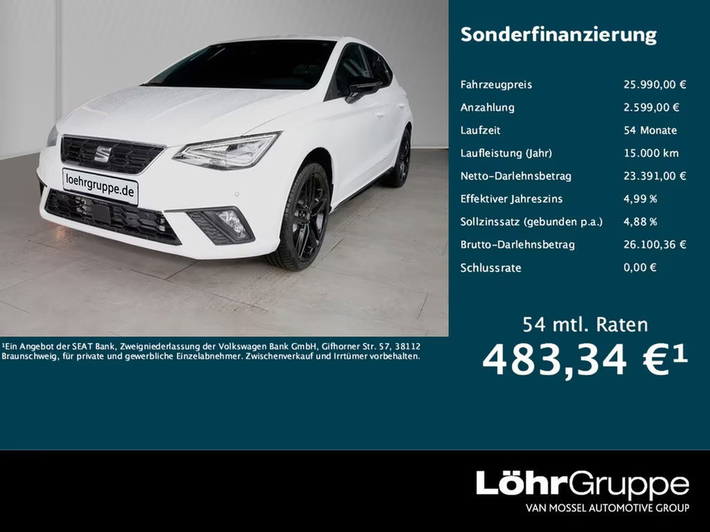 Seat Ibiza FR-lijn Black DSG