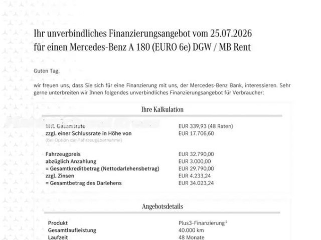 Mercedes-Benz A-Klasse