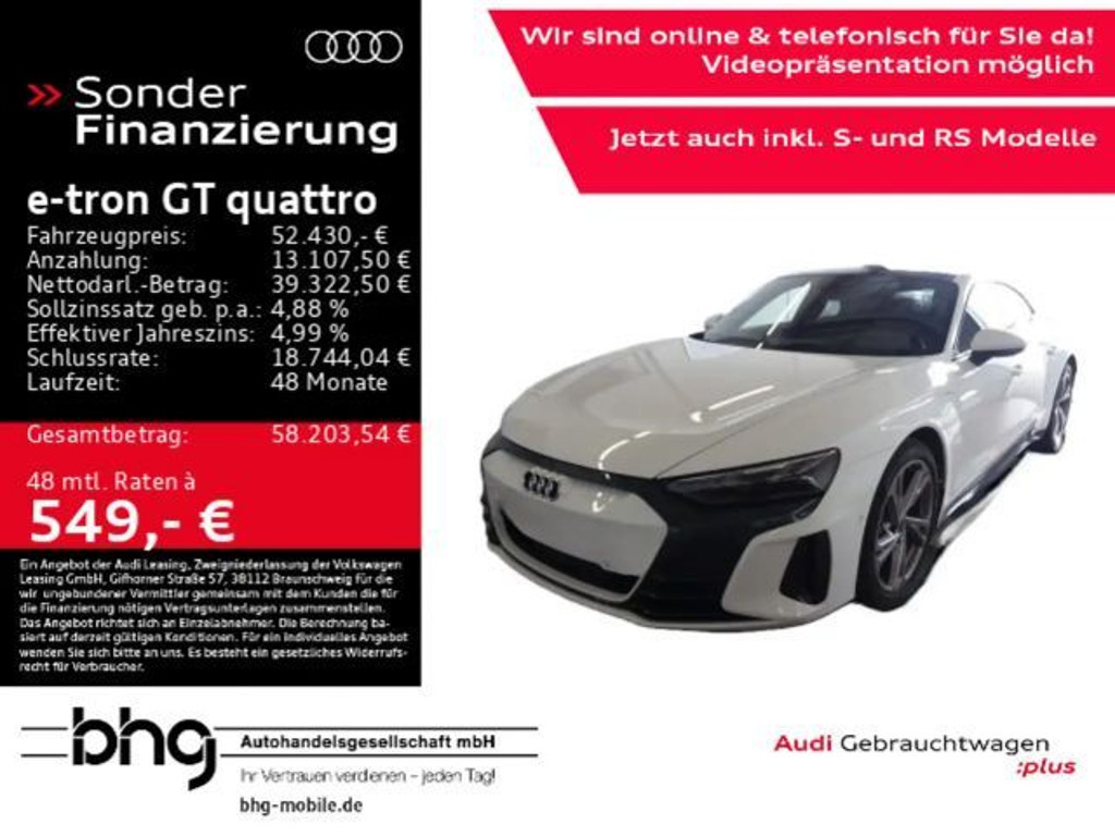 Audi e-tron GT SportPlus MatrixLED HUD B+Osou