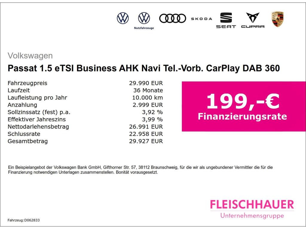 Volkswagen Passat Business 1.5 eTSI