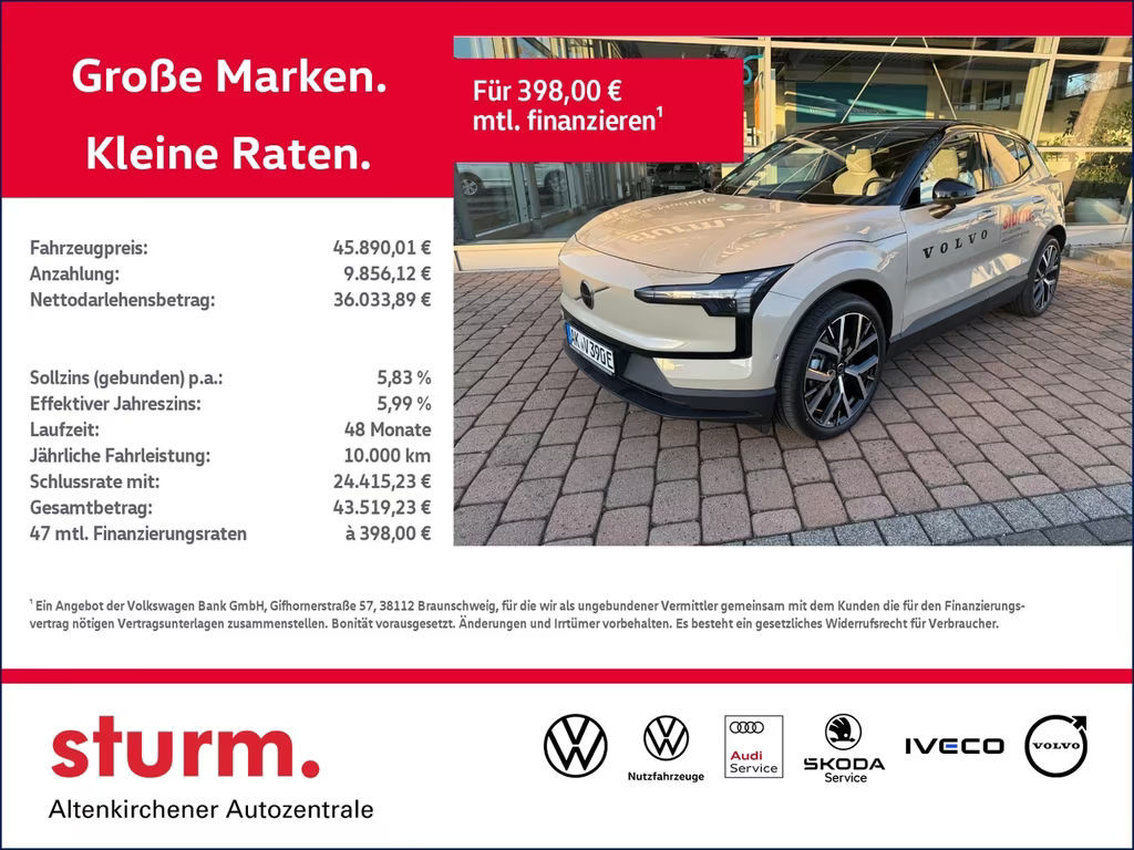 Volvo EX30 Achterwielaandrijving Ultra