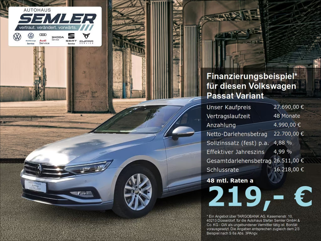 Volkswagen Passat Business DSG Variant 2.0 TDI