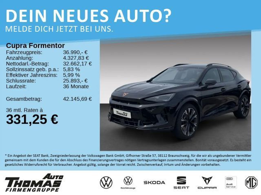 Cupra Formentor 2.0 TSI DSG VZ