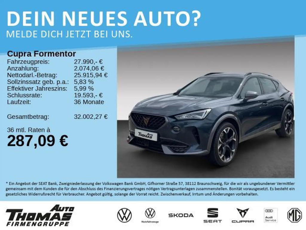 Cupra Formentor 4Drive 2.0 TSI DSG VZ