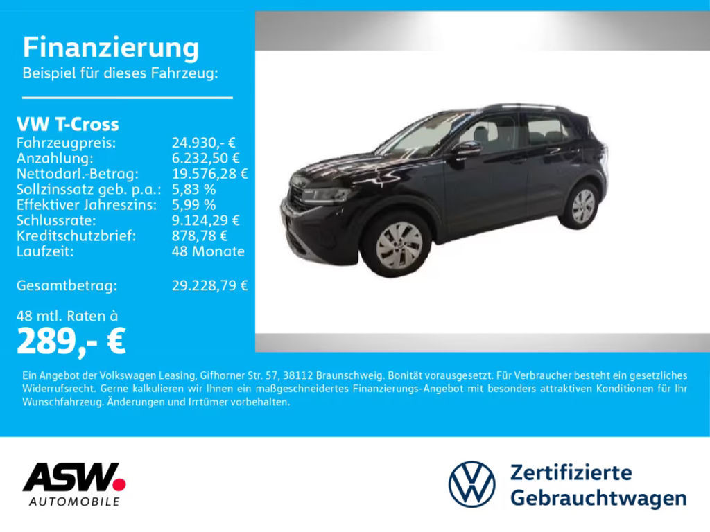 Volkswagen T-Cross DSG Life 1.0 TSI