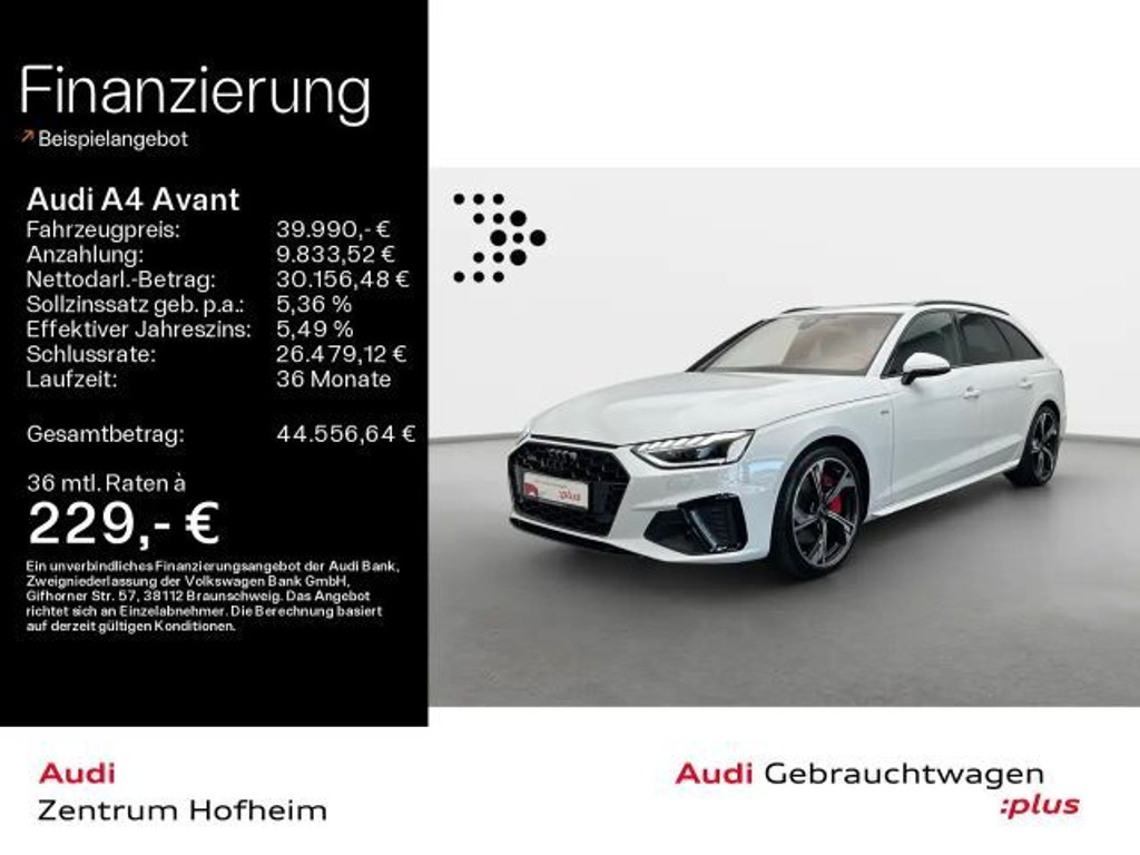 Audi A4 Quattro S-Line S-Tronic 45 TFSI
