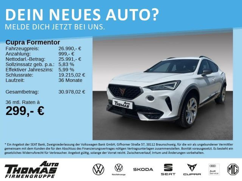 Cupra Formentor 4Drive DSG 2.0 TDI