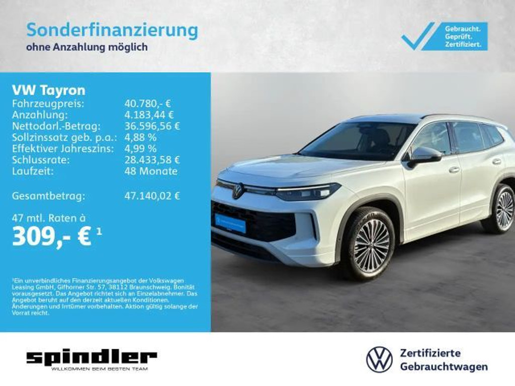 Volkswagen Tayron DSG Life 2.0 TDI