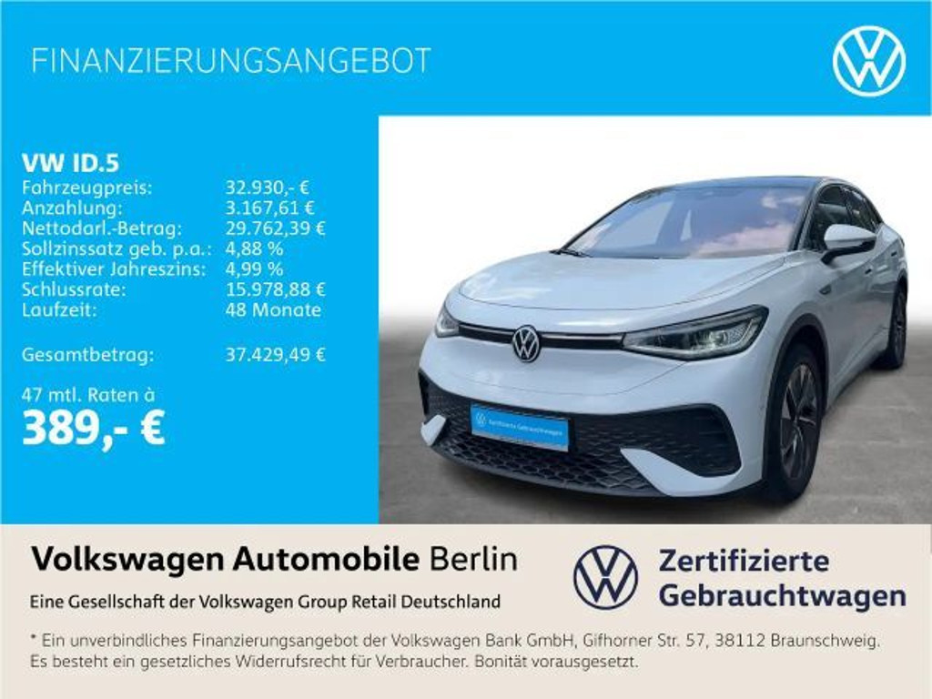Volkswagen ID.5 77 KWh Pro 150 kW