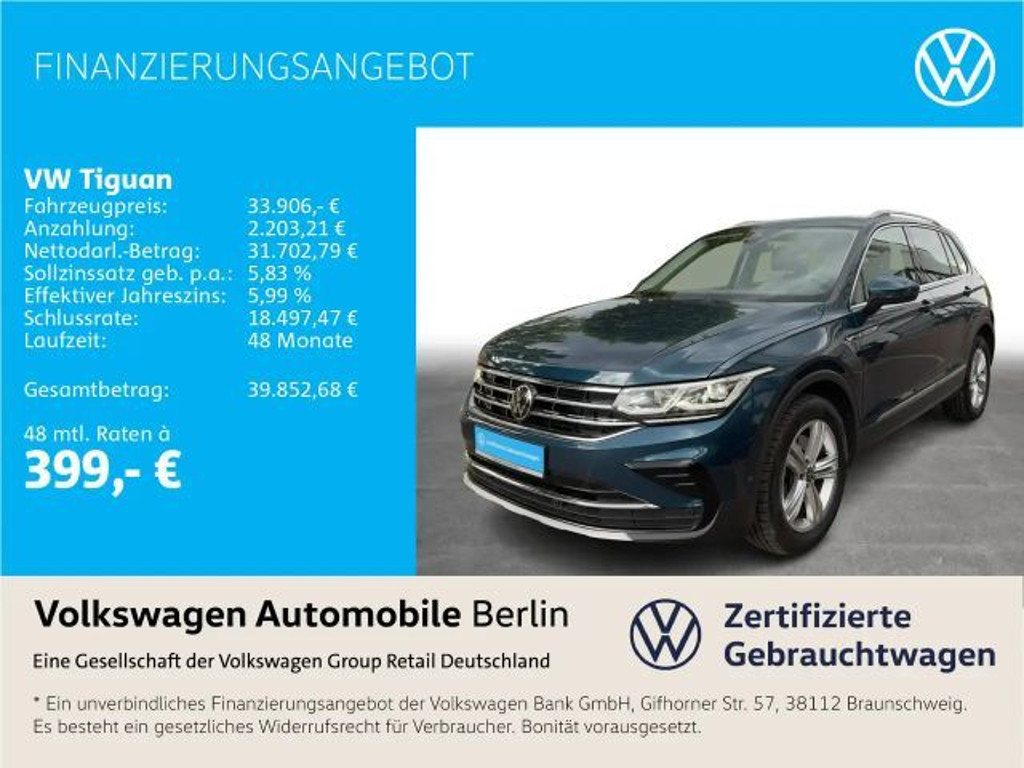 Volkswagen Tiguan 4Motion DSG 2.0 TSI Elegance Elegance