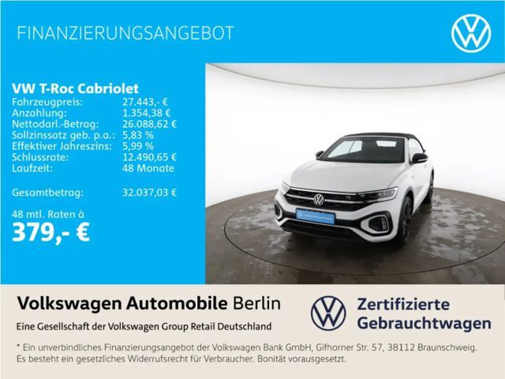 Volkswagen T-Roc DSG Cabriolet R-Line 1.5 TSI