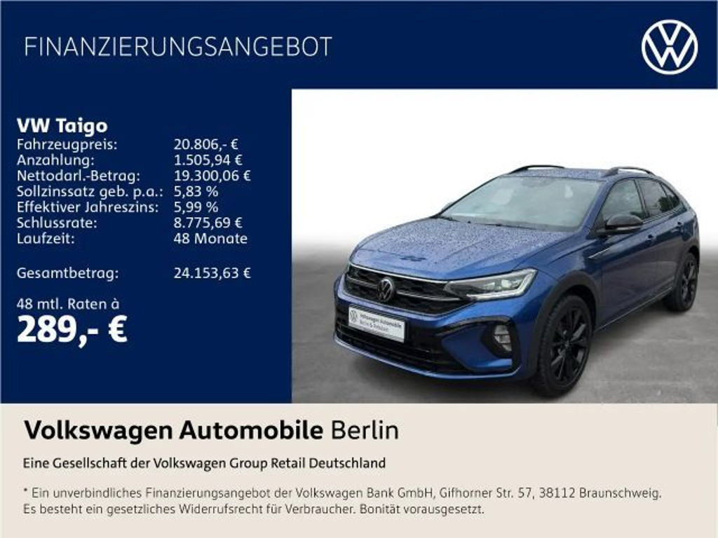 Volkswagen Taigo DSG R-Line 1.0 TSI