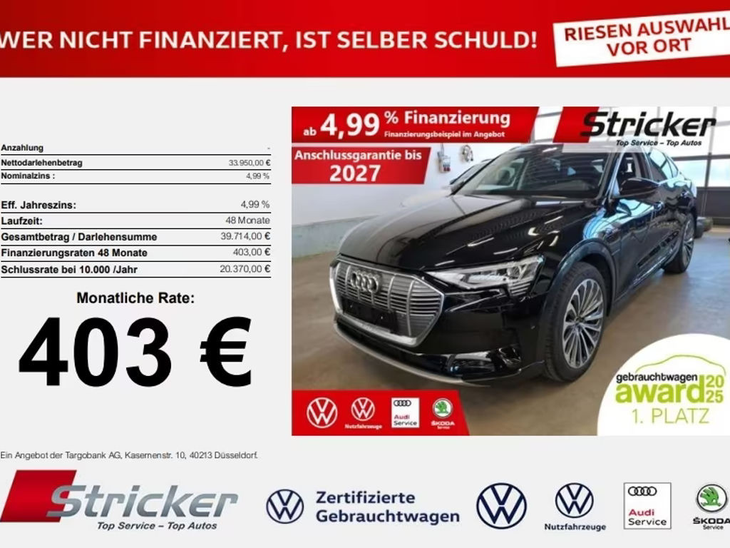 Audi e-tron Sportback Quattro 55