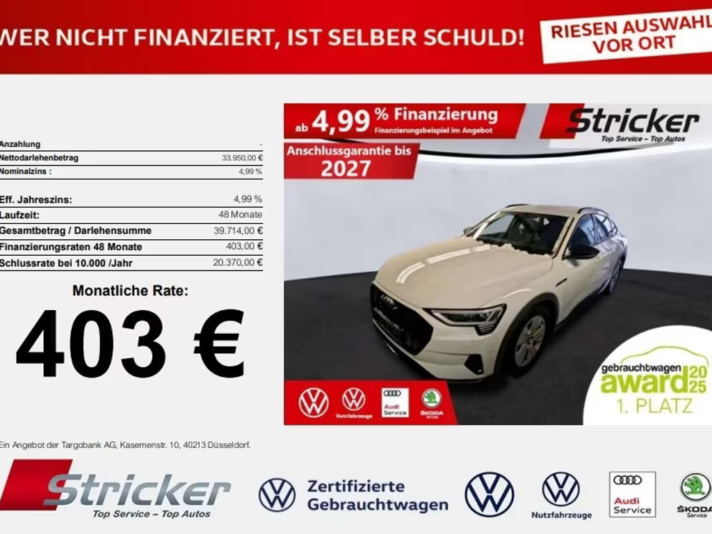 Audi e-tron Sportback Quattro 55