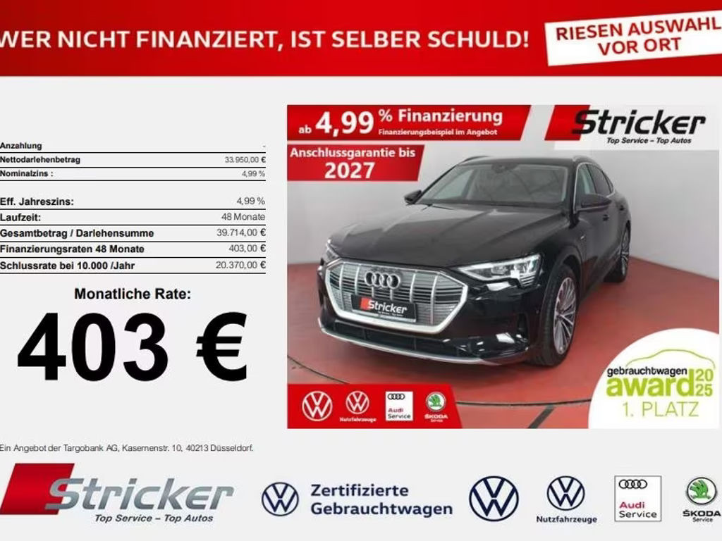 Audi e-tron Sportback Quattro 55