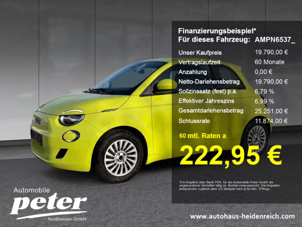 Fiat 500e Base +Bluetooth+Klimaautomatik+Keyless+