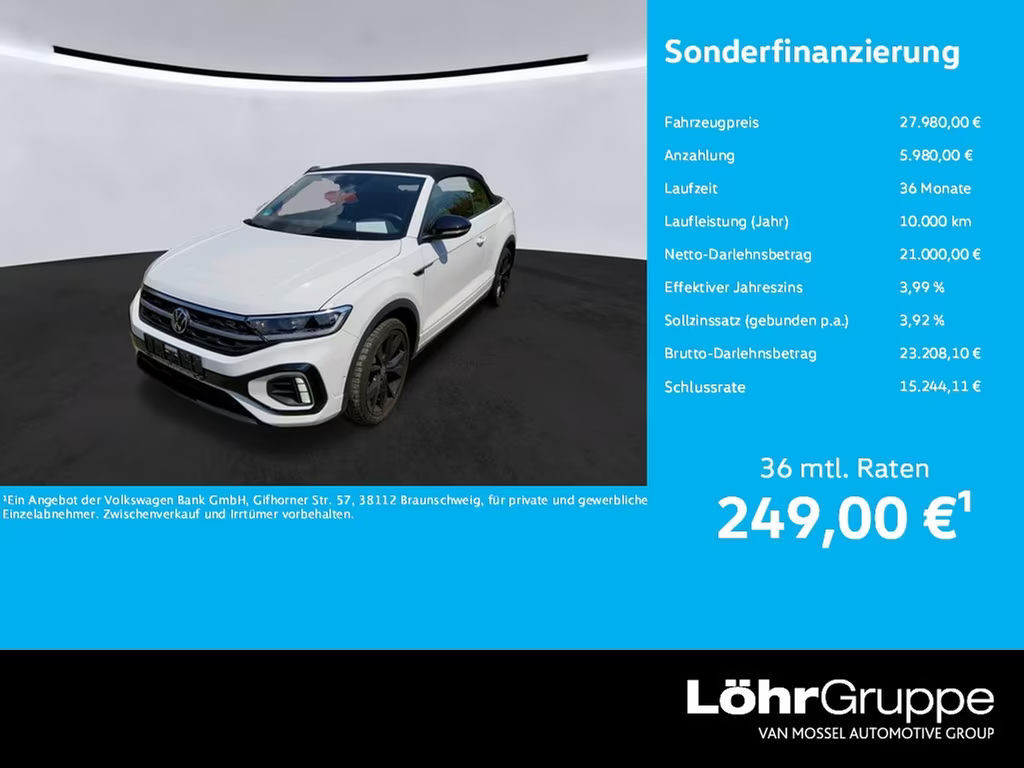 Volkswagen T-Roc DSG Style Cabriolet R-Line 1.5 TSI