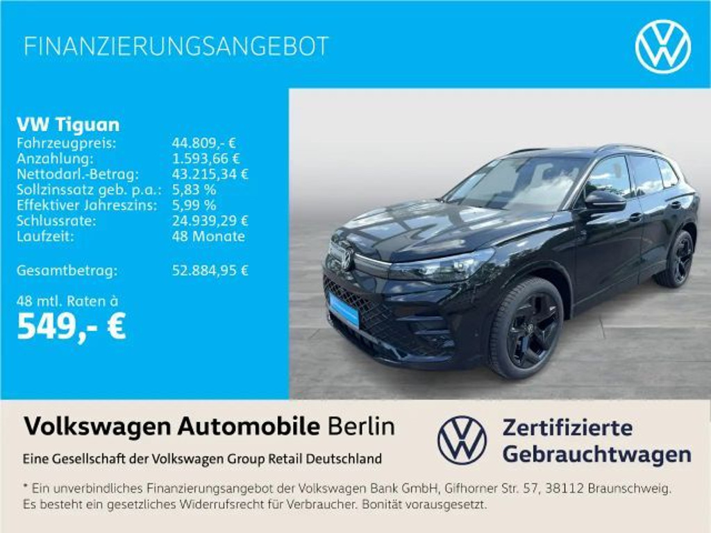 Volkswagen Tiguan 4Motion DSG R-Line 2.0 TSI