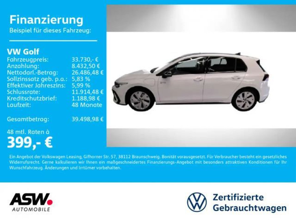 Volkswagen Golf DSG GTE eHybrid