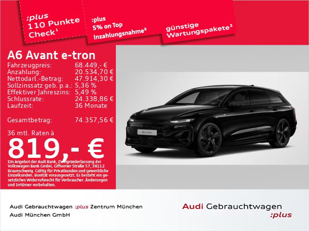 Audi A6 e-tron Avant S-Line Performance