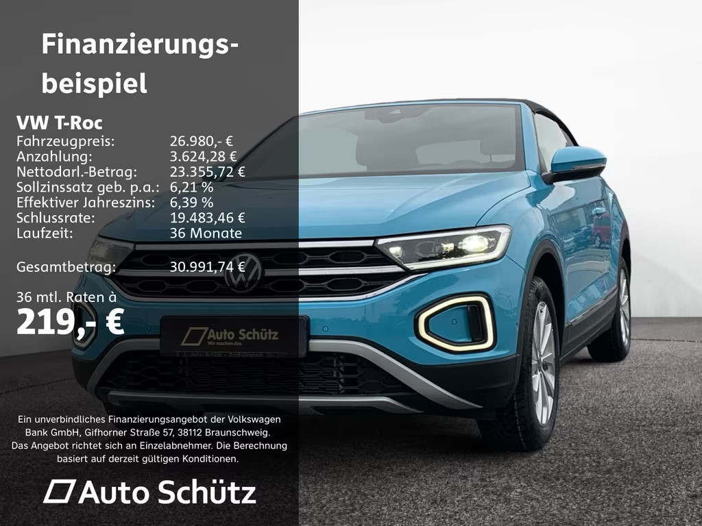 Volkswagen T-Roc Cabriolet 1.0 TSI