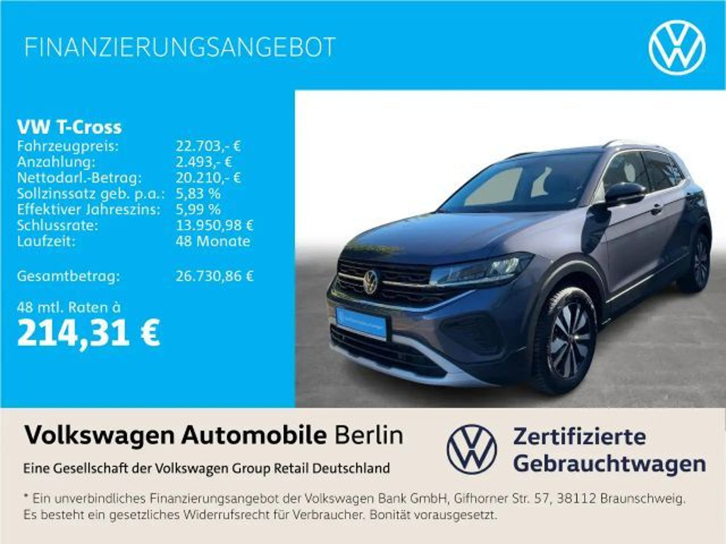 Volkswagen T-Cross DSG 1.0 TSI