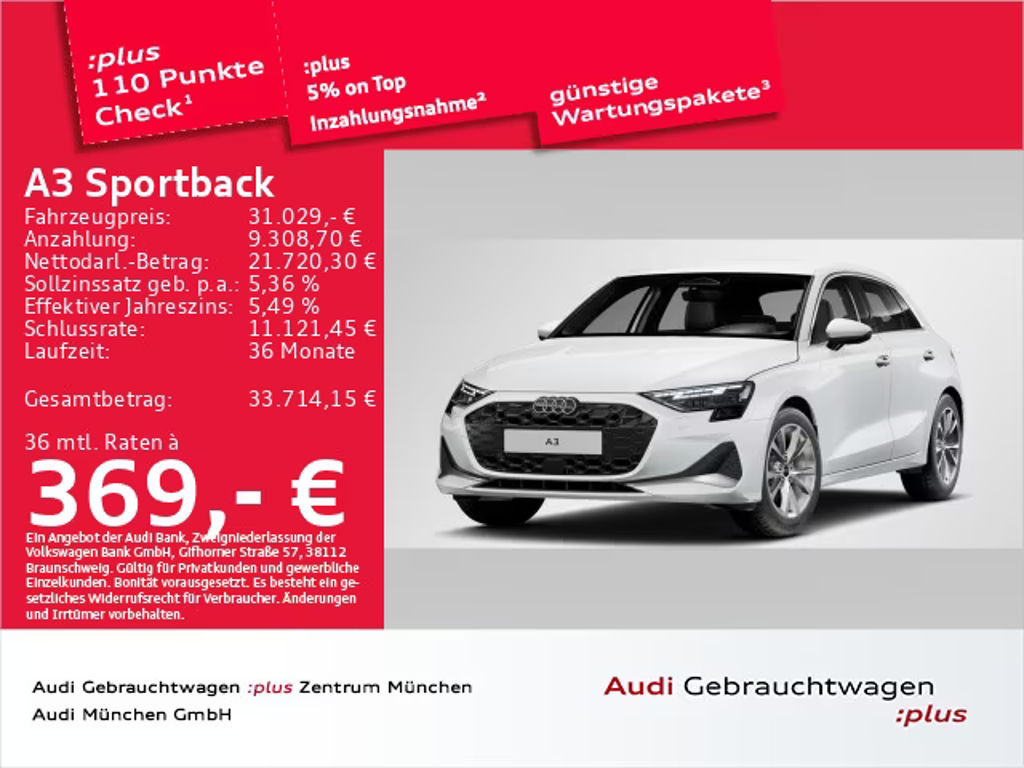 Audi A3 Sportback Sedan S-Tronic