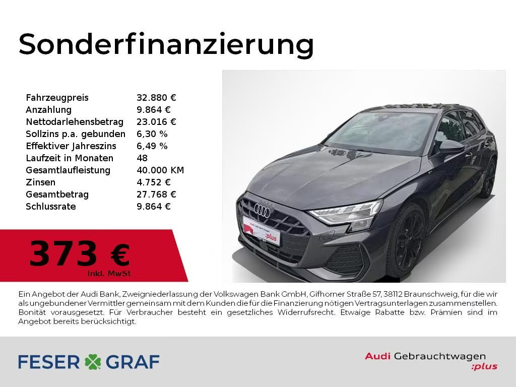 Audi A3 Sportback Sedan S-Line 35 TFSI