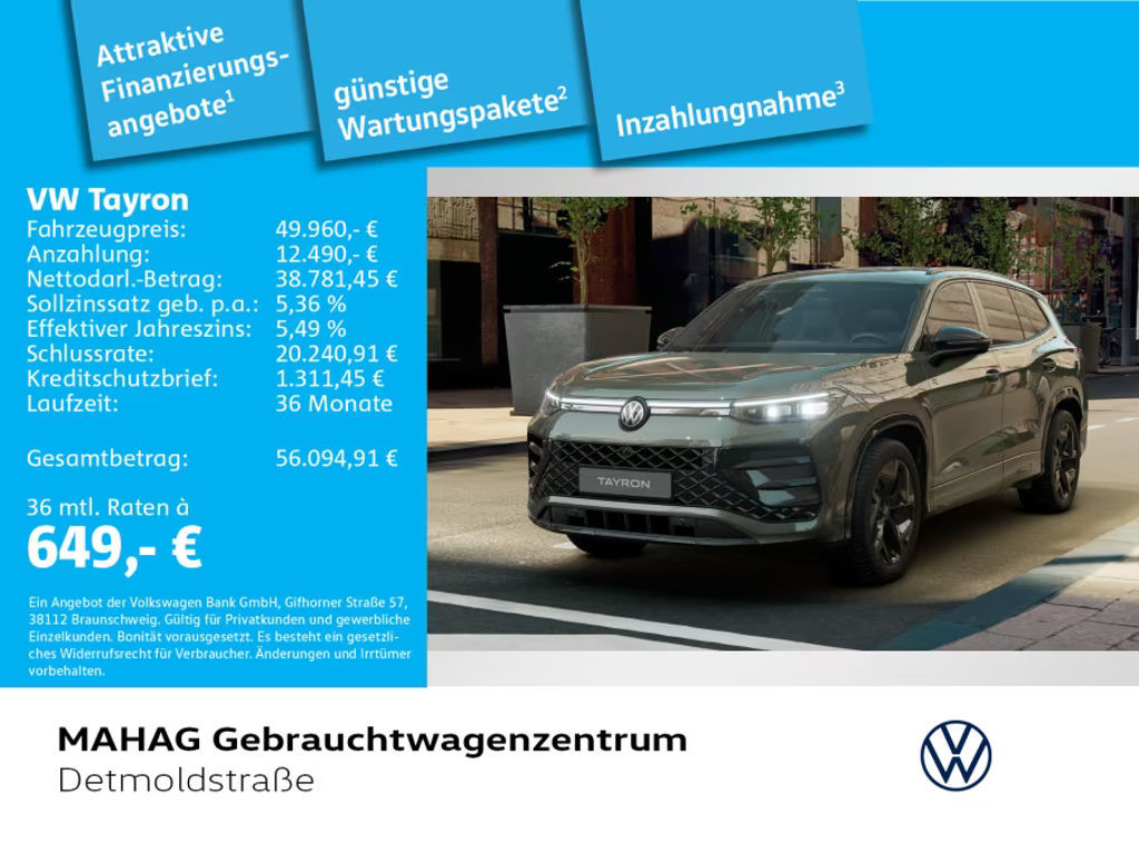 Volkswagen Tayron 4Motion R-Line IQ.Drive 2.0 TSI