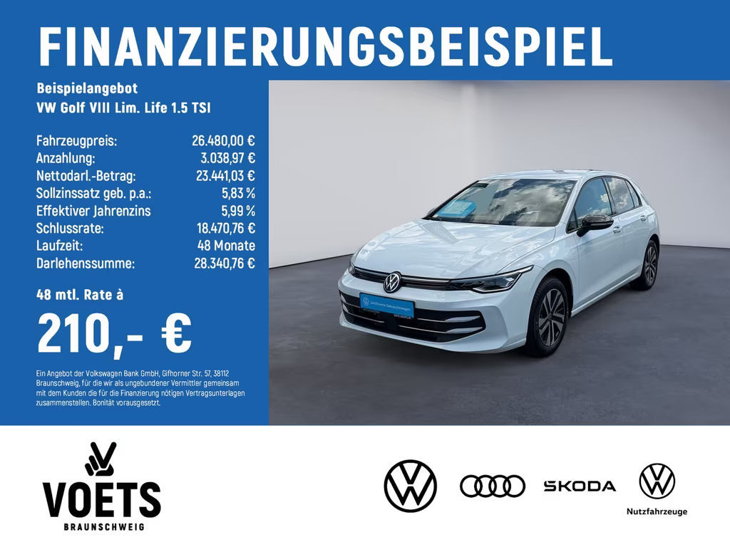 Volkswagen Golf Life 1.5 TSI Golf VIII