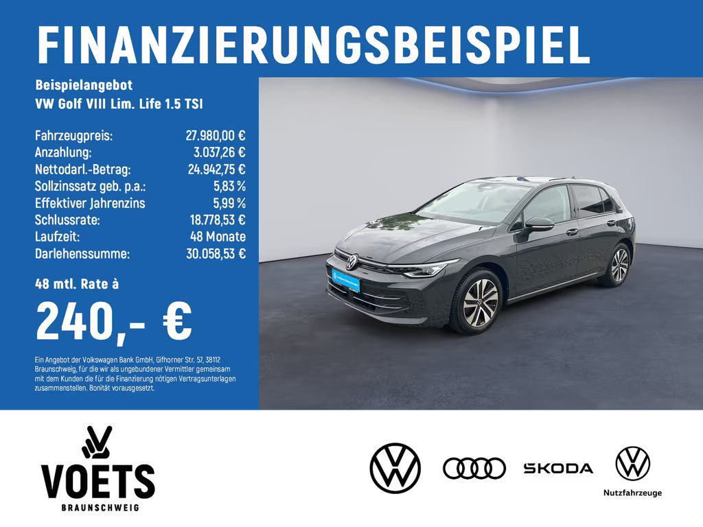 Volkswagen Golf Life 1.5 TSI Golf VIII