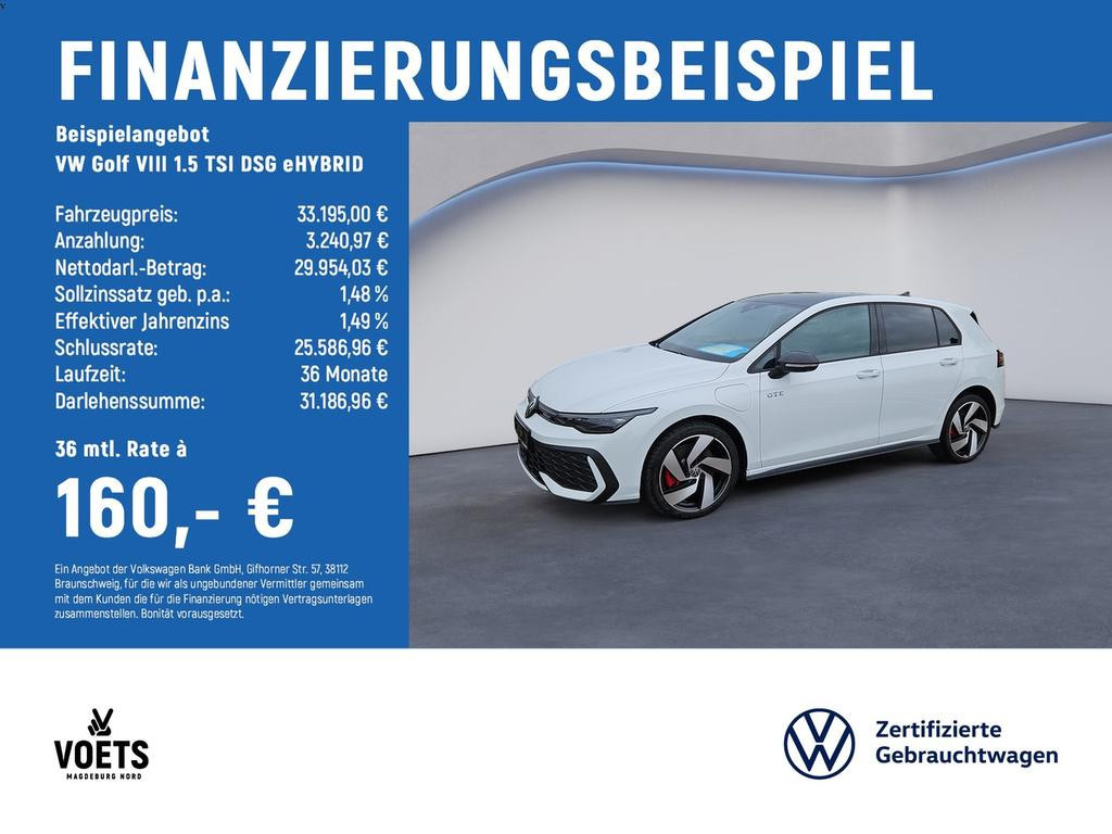 Volkswagen Golf DSG GTE eHybrid 1.5 TSI Golf VIII