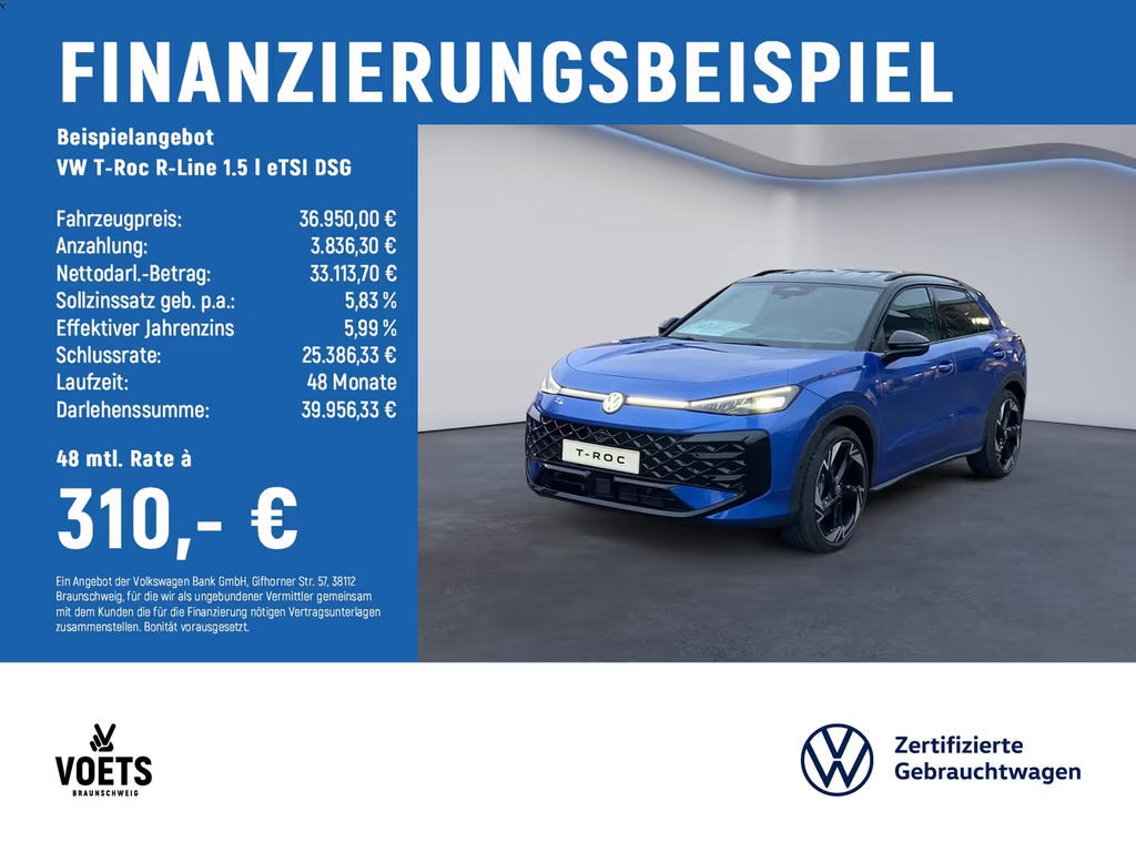 Volkswagen T-Roc DSG R-Line