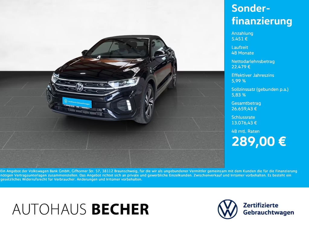 Volkswagen T-Roc DSG Cabriolet R-Line 1.5 TSI