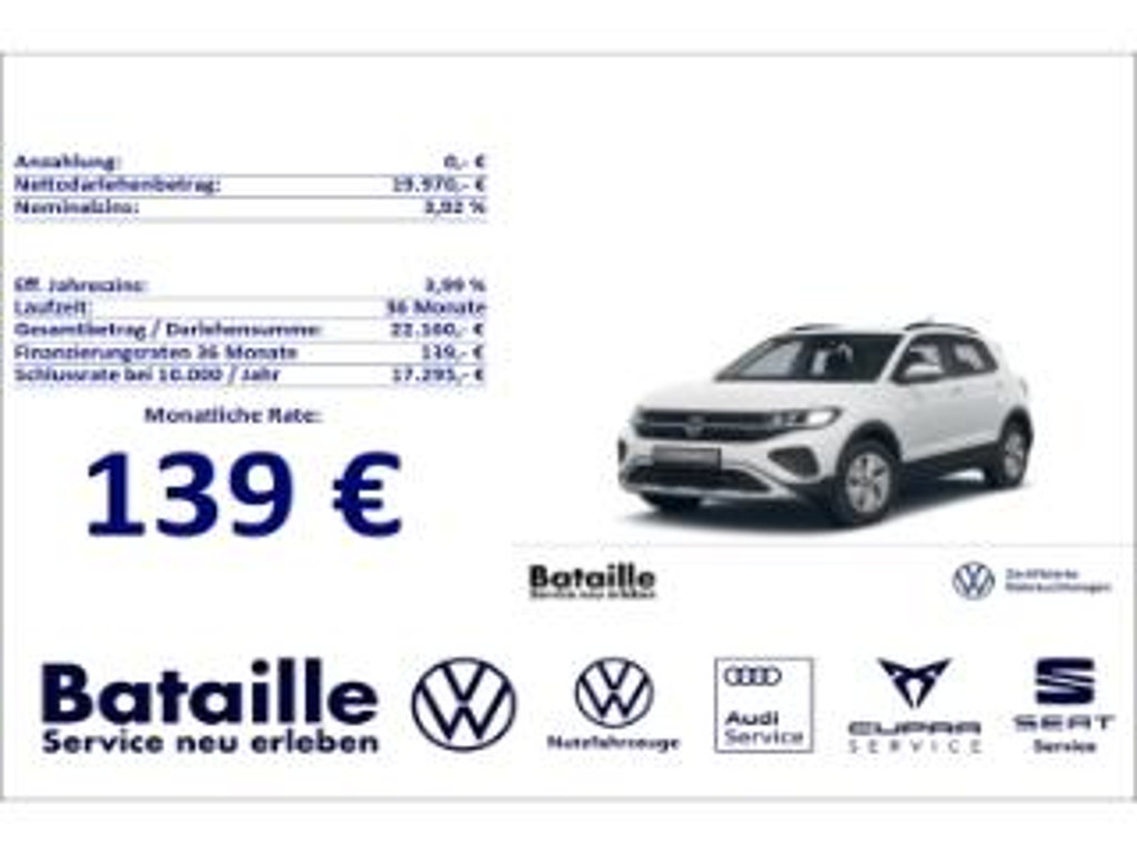 Volkswagen T-Cross Life 1.0 TSI