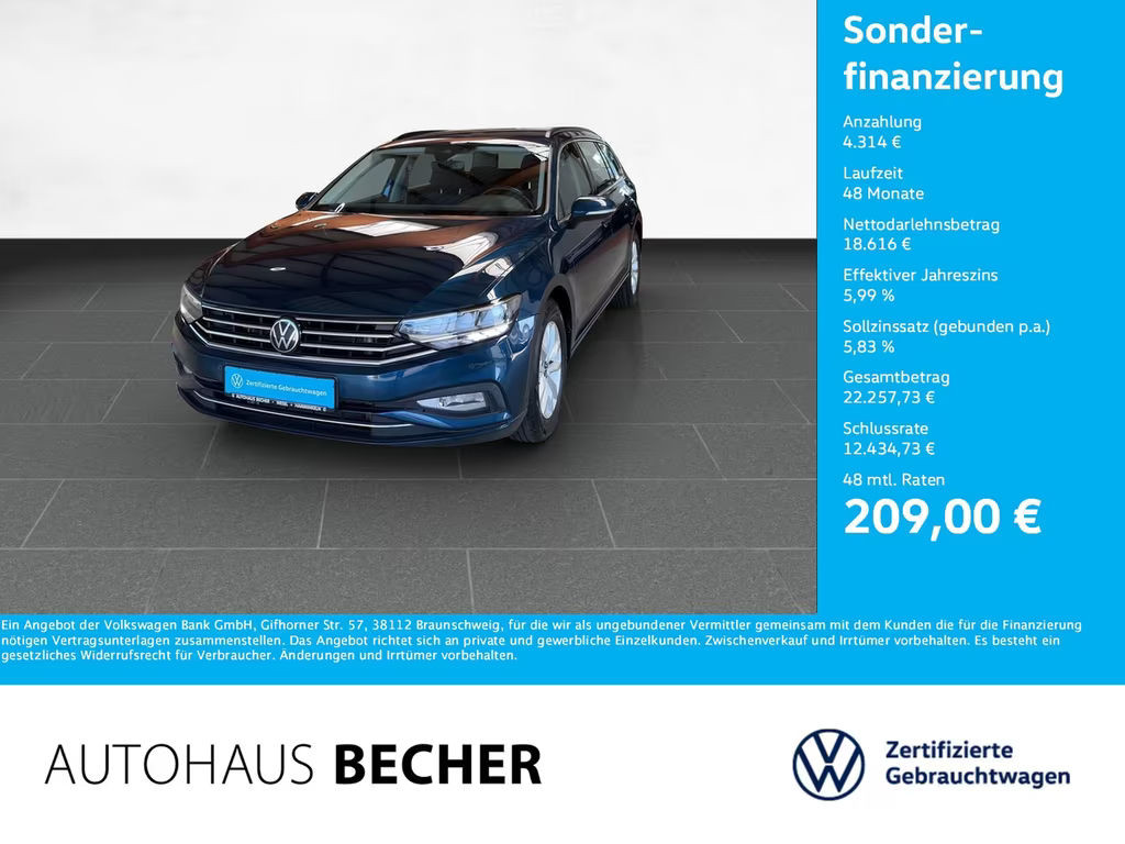 Volkswagen Passat Business DSG Variant 2.0 TDI