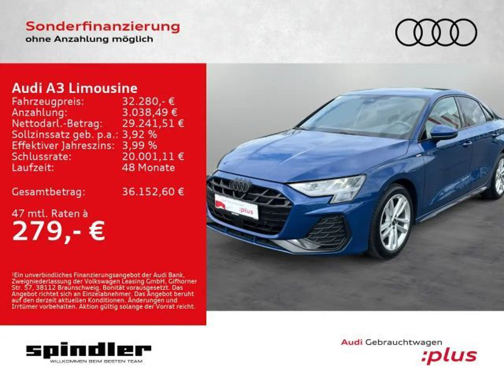 Audi A3 Sedan S-Line S-Tronic 35 TDI
