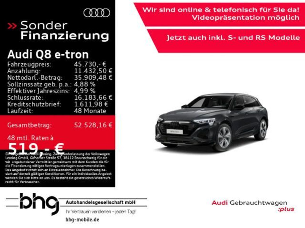 Audi Q8 e-tron Quattro S-Line 50