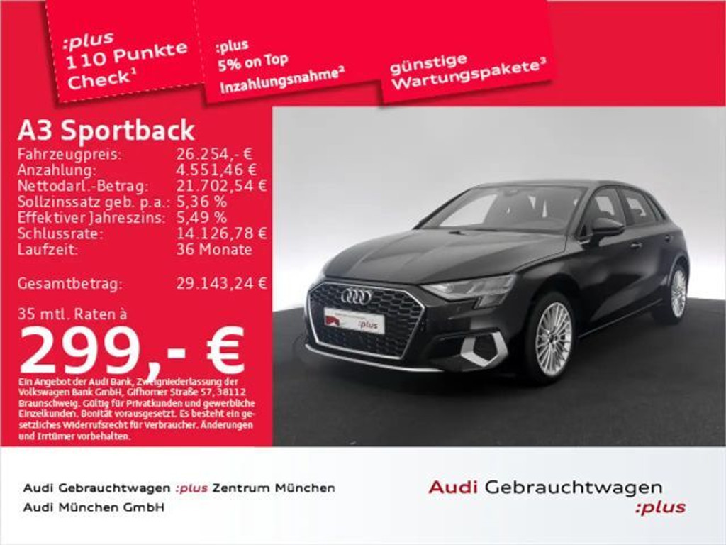 Audi A3 Sedan S-Tronic Hybride 40 TFSI