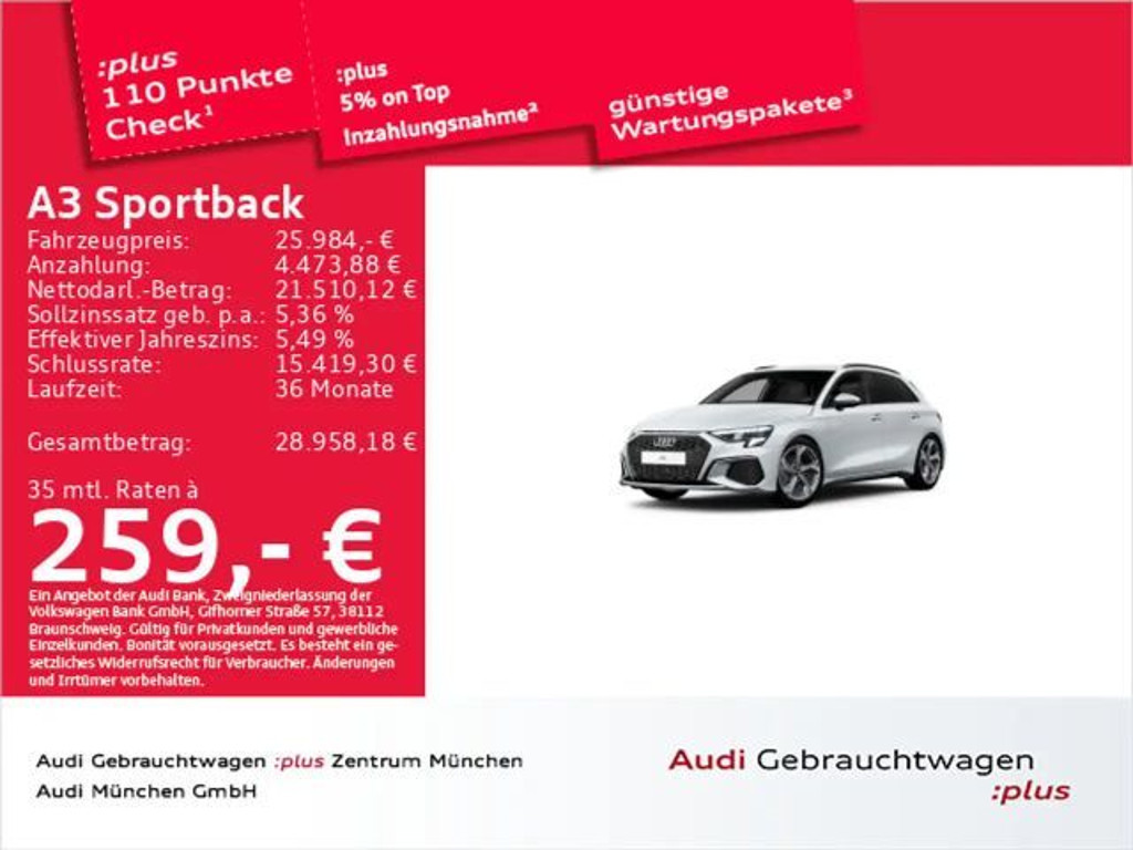 Audi A3 Sedan S-Line S-Tronic 35 TFSI