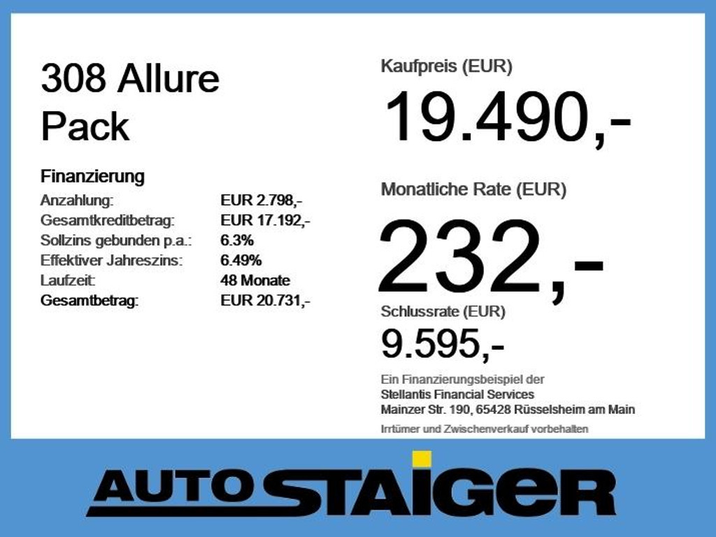 Peugeot 308 Allure Pack