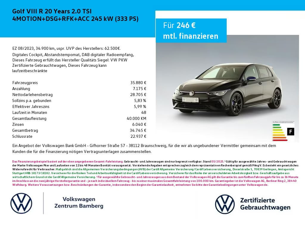 Volkswagen Golf 4Motion DSG Golf VIII 2.0 TSI