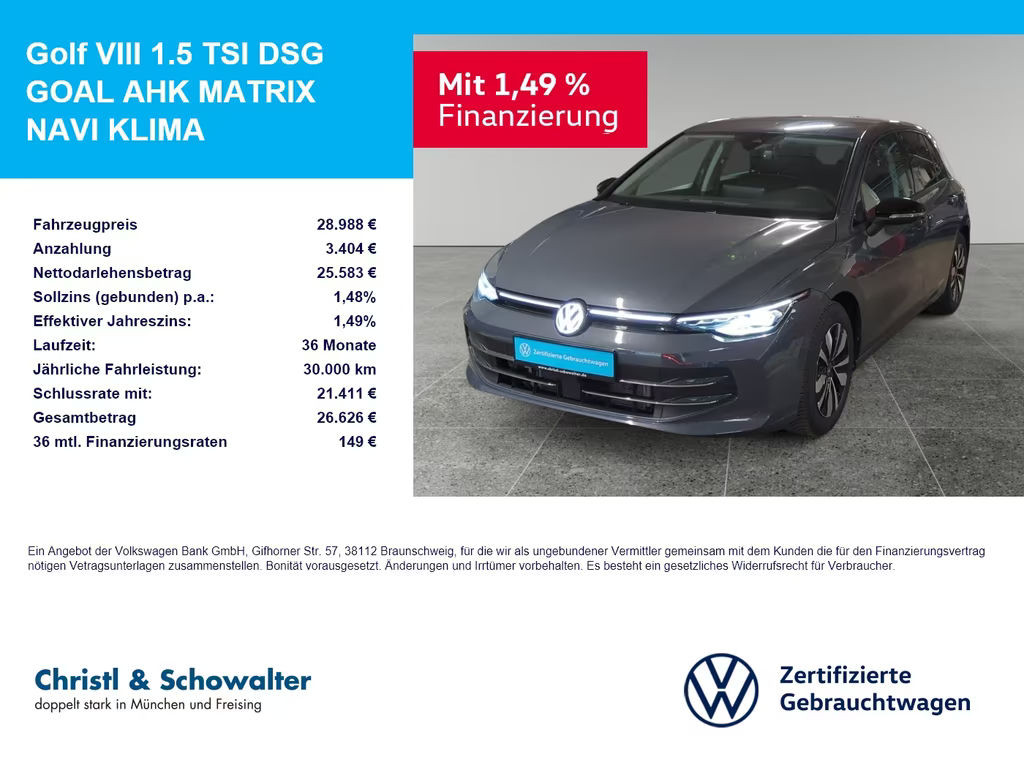Volkswagen Golf DSG 1.5 TSI Golf VIII