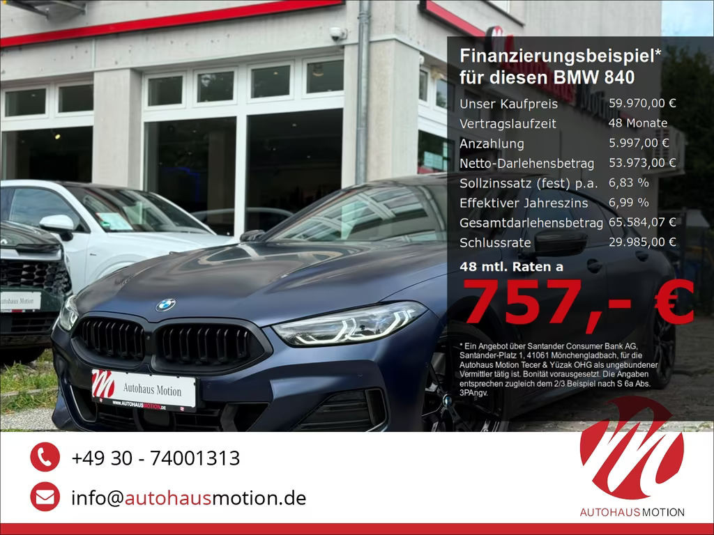 BMW 8 Serie 840 M-Sport xDrive Coupé Gran Coupé Sedan 840d