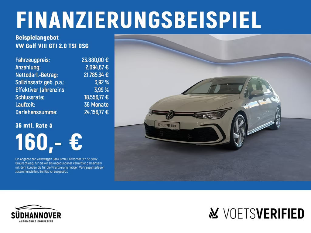 Volkswagen Golf DSG GTI Golf VIII 2.0 TSI