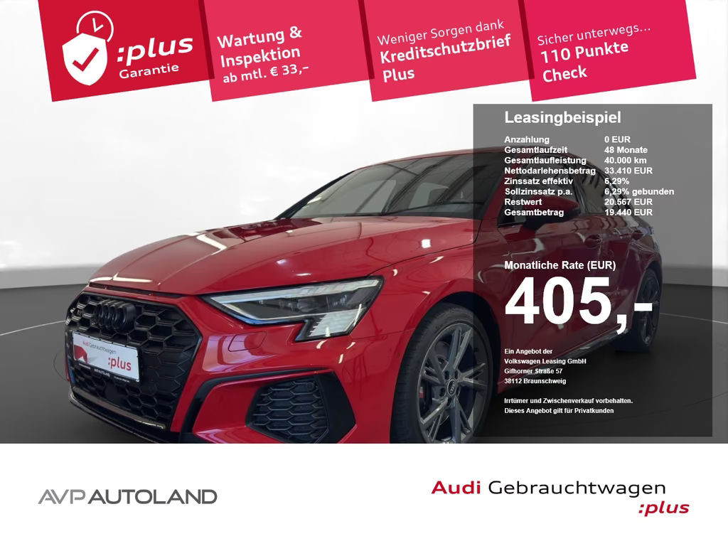 Audi S3 Sportback Sedan Quattro S-Tronic